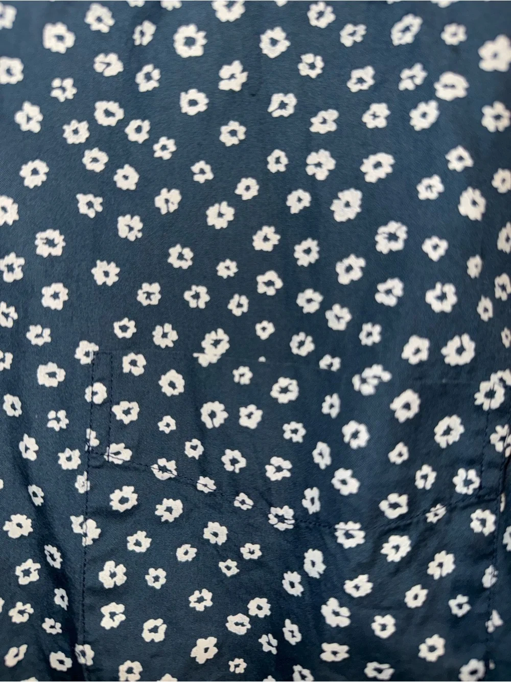 J. Crew Navy Blue Floral Button-Down Shirt